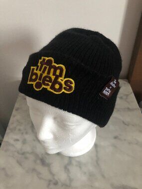 Tim Horton X Justin Bieber Tim Biebs Black Winter Beanie Knit Hat Cap 2021